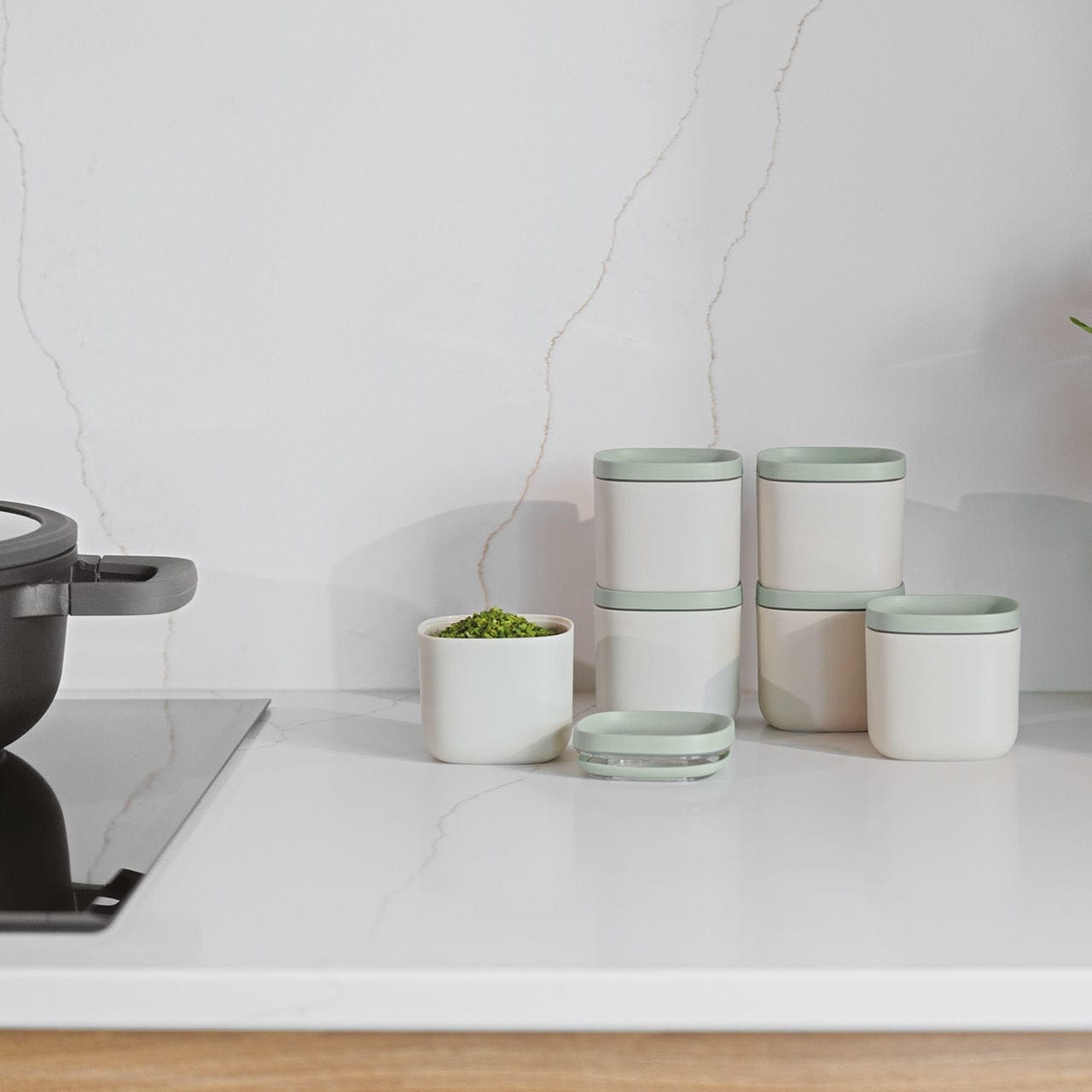 BergHOFF Voorraadpotten Kruidenpotjes - Lucht- en Waterdicht - 6-delige set | Leo
