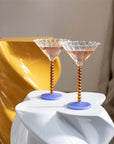 &klevering Champagneglazen Champagneglazen - 2-delige set | Coupe Perle Amber