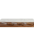 Livoo Kaasplank Luxe Kaasplank set van Marmer en Hout - 4-delig
