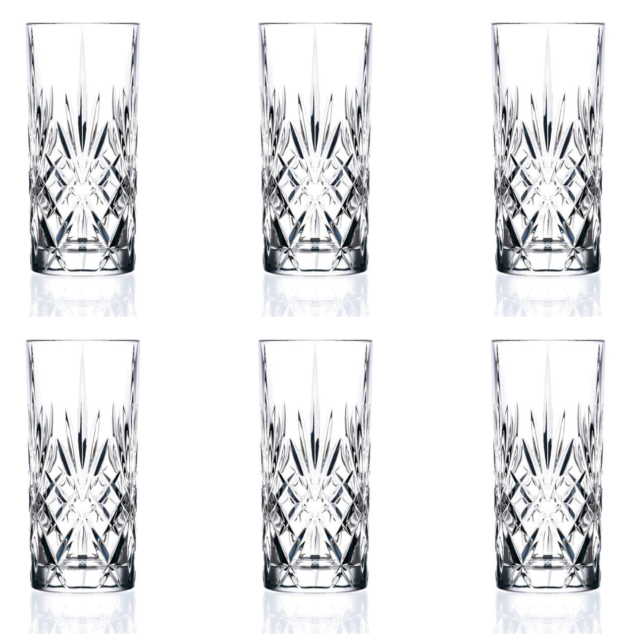 RCR - Cristalleria Italiana Glazen Longdrinkglazen - 6-delige set - 36cl | Melodia