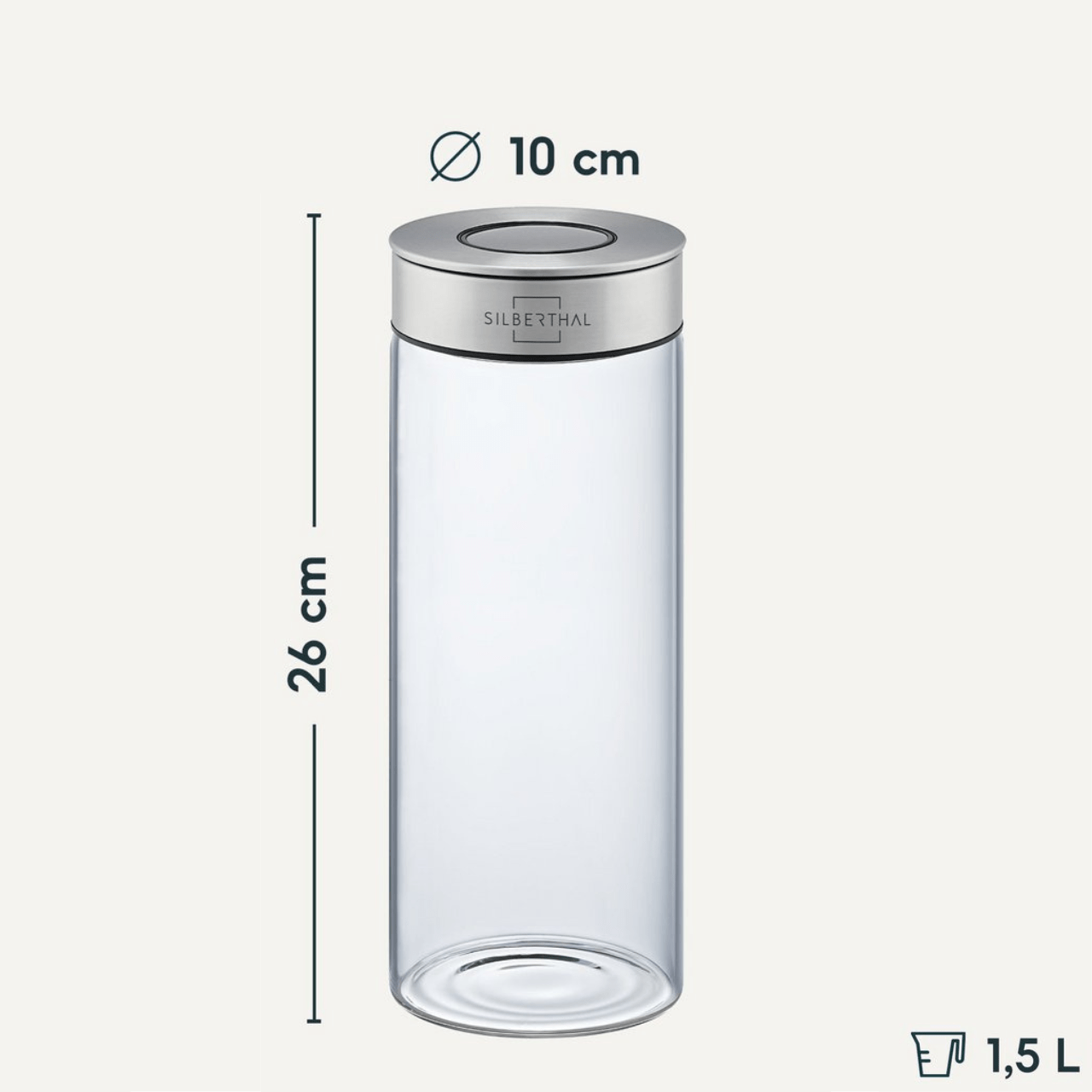 Silberthal Voorraadpotten Voorraadpotten – 2-delige set - 700ml & 1500ml