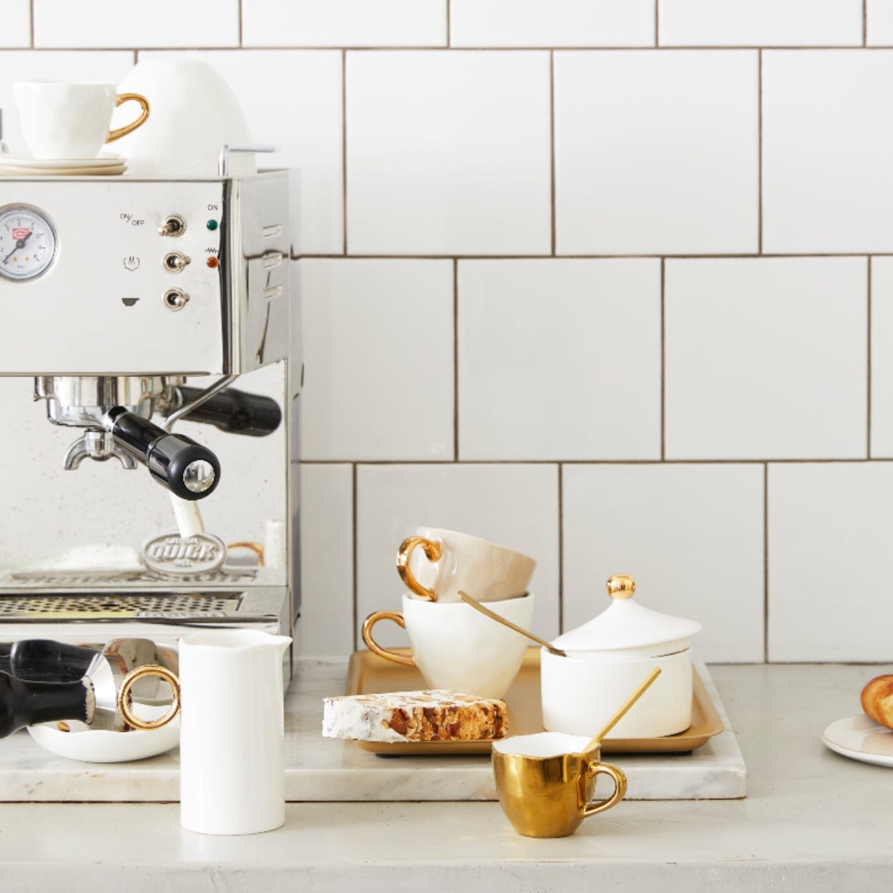 Urban Nature Culture Koffie- en Theemokken Espressokop 5cl - set van 2 - Goud | Good Morning