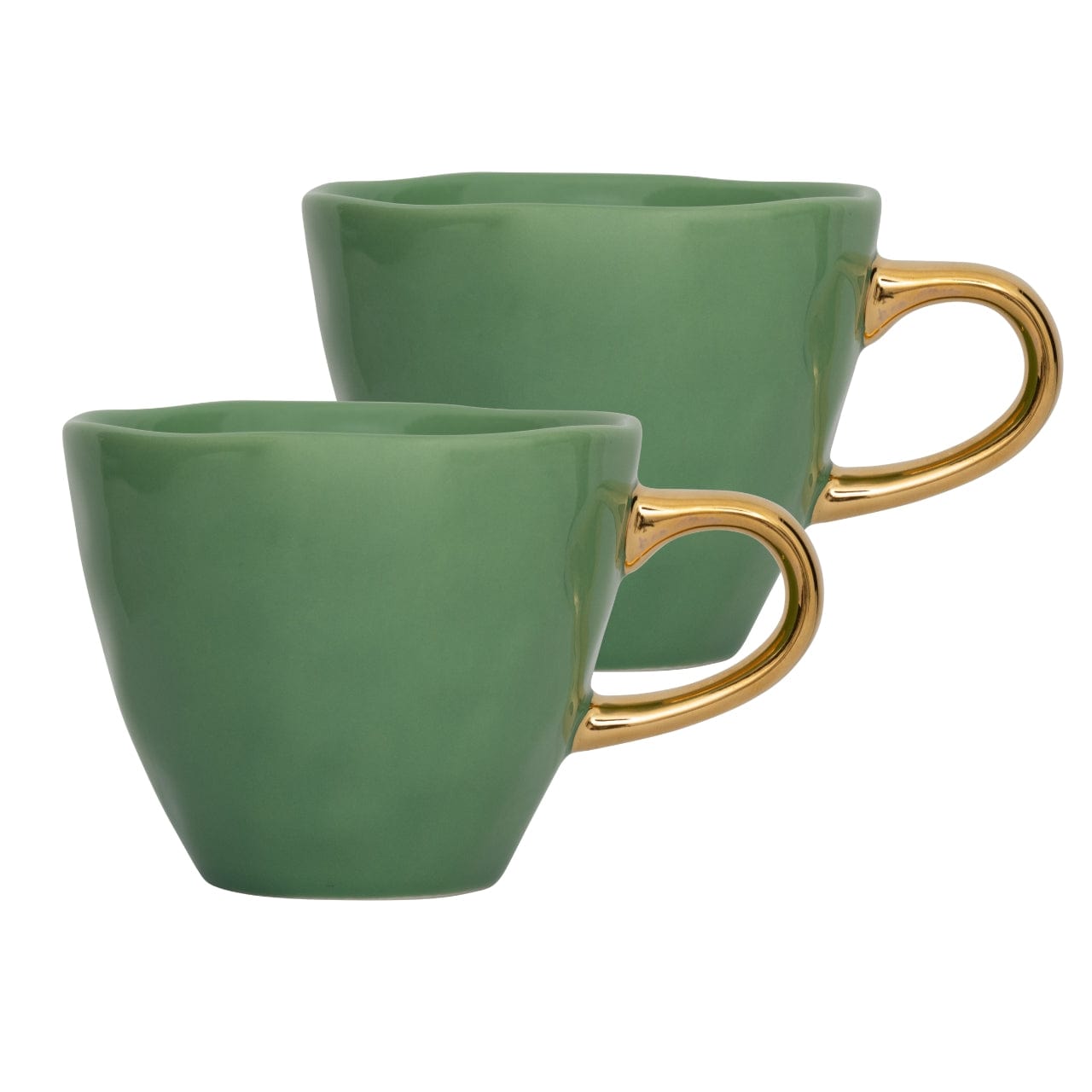 Urban Nature Culture Koffie- en Theemokken Koffie & Theekop 20cl - 2-delige set - Groen | Good Morning