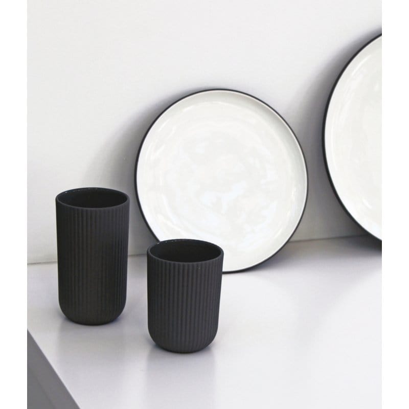 Archive Studio Koffie- en Theemokken Mok 220ml - 2-delige set | Donkergrijs