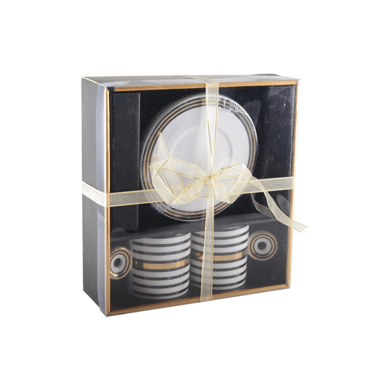 Aulica Koffie- en Theemokken Koffiekop retro - 4-delige set - Stripes