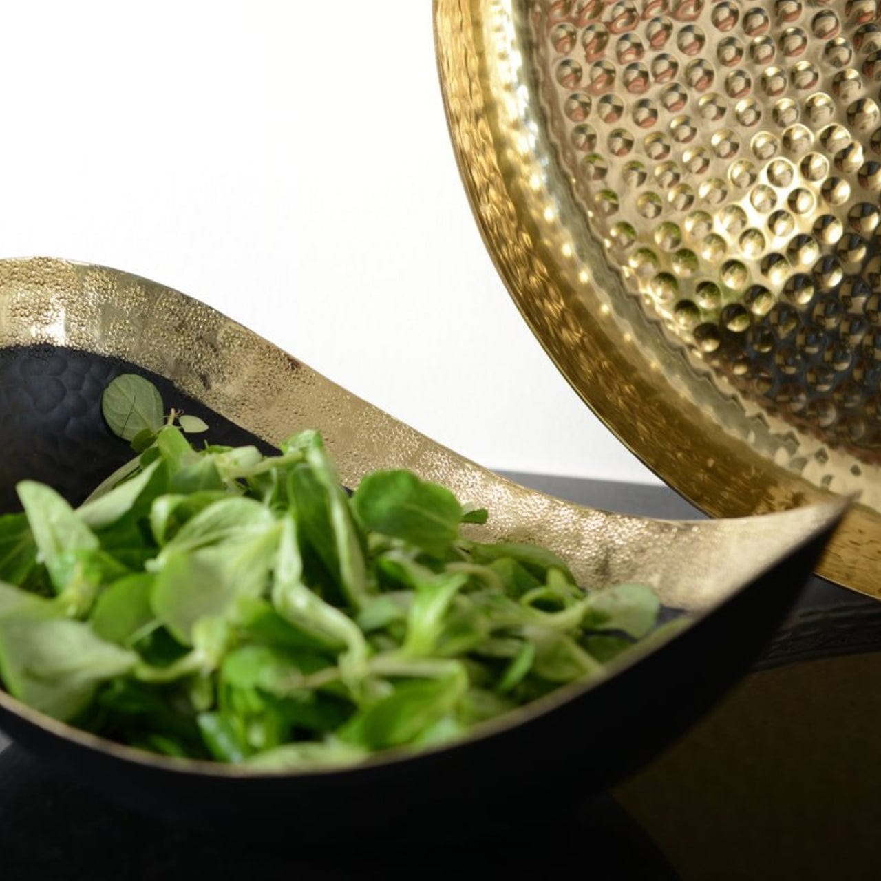 Aulica Saladeschaal Saladeschaal 22x18cm | Black & Gold