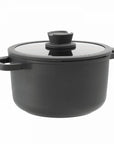 BergHOFF Kookpan Kookpot Stone 24x14cm 5,6L - Downdraft en afgiet deksel | Leo