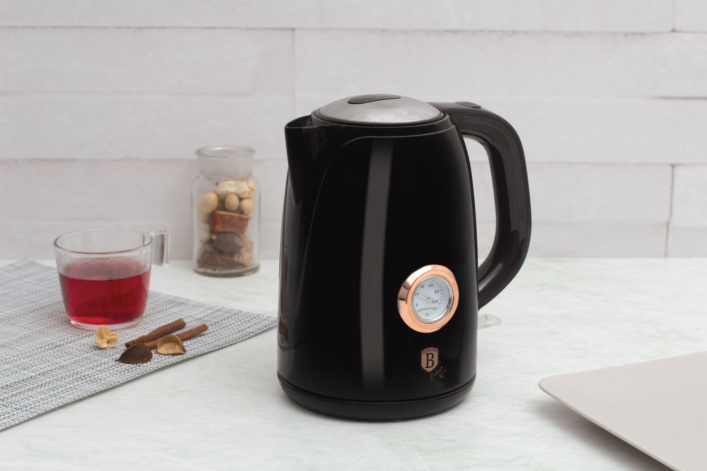 Berlinger Haus Waterkoker Waterkoker met thermostaat - 1,7L | Black Rose
