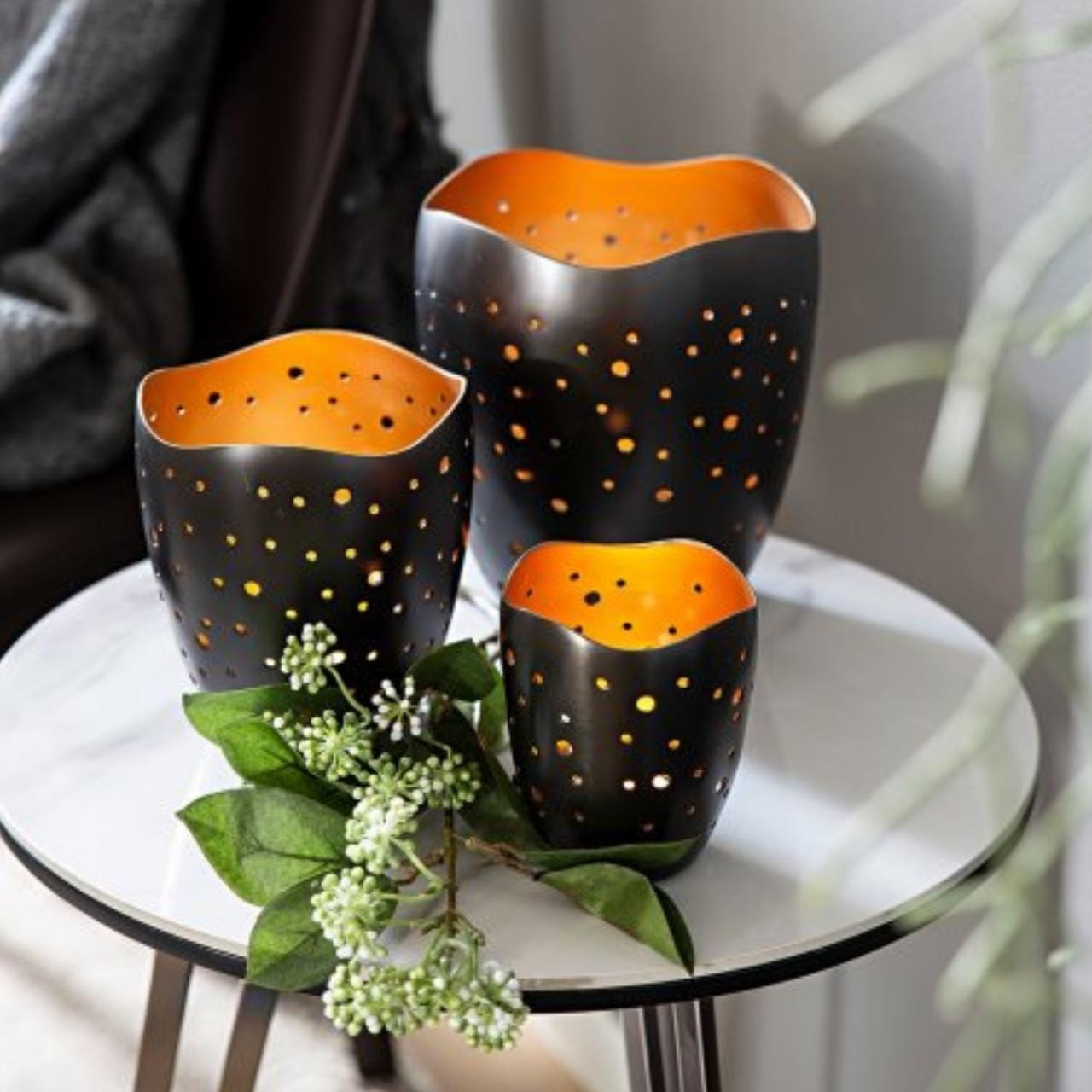 Fink Theelichthouder Windlicht 15cm - Aluminium | Elias