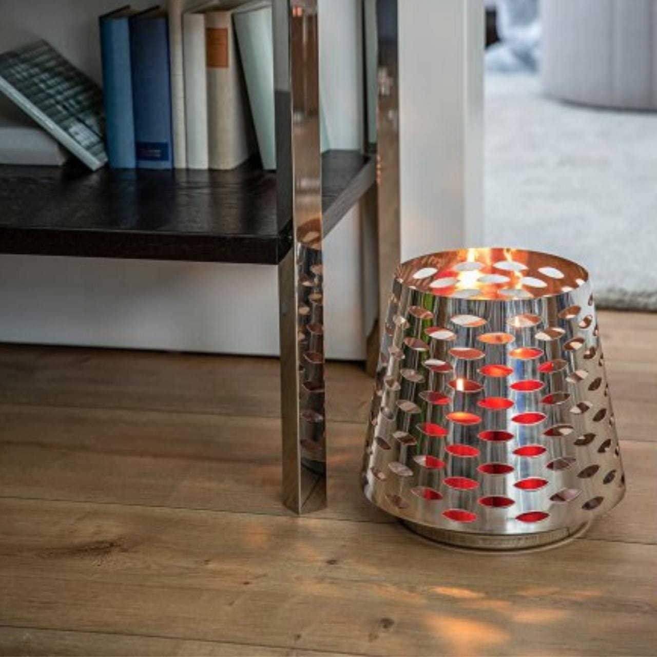 Fink Theelichthouder Windlicht 19cm - RVS | Luma