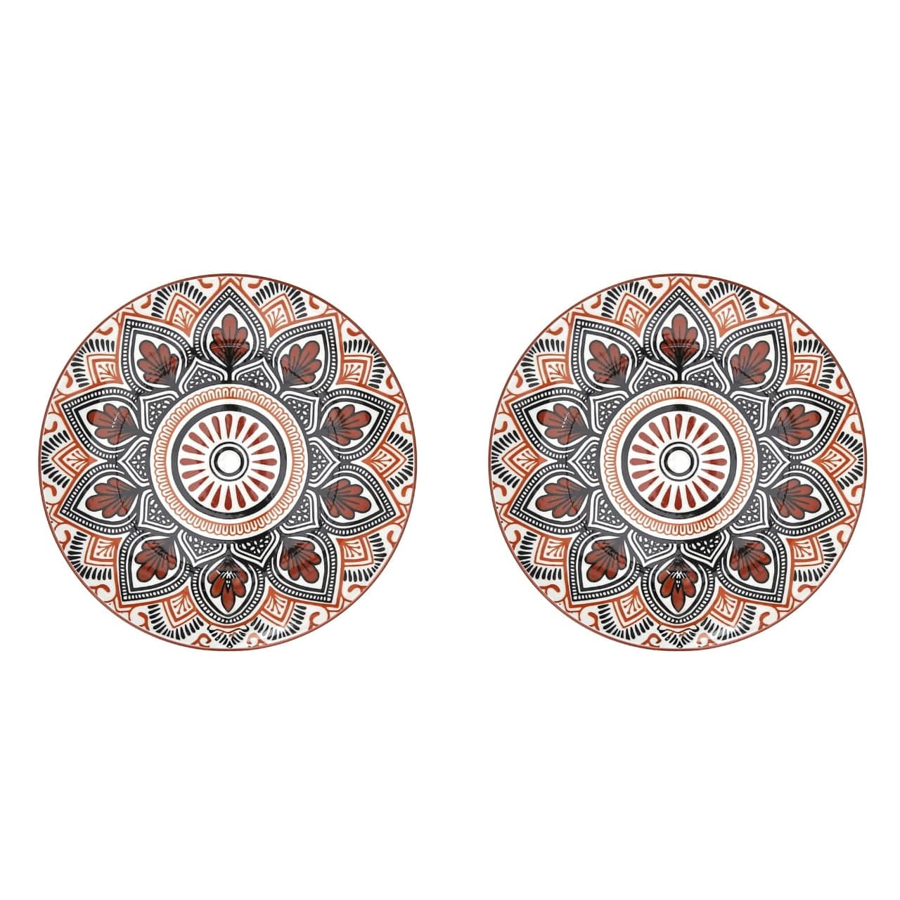 Home Deco Borden Dessertbord 19cm - 2-delige set | Mandala