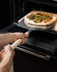 Navaris Perculator Pizzasteen 30x38cm- met opvouwbare pizzaschep