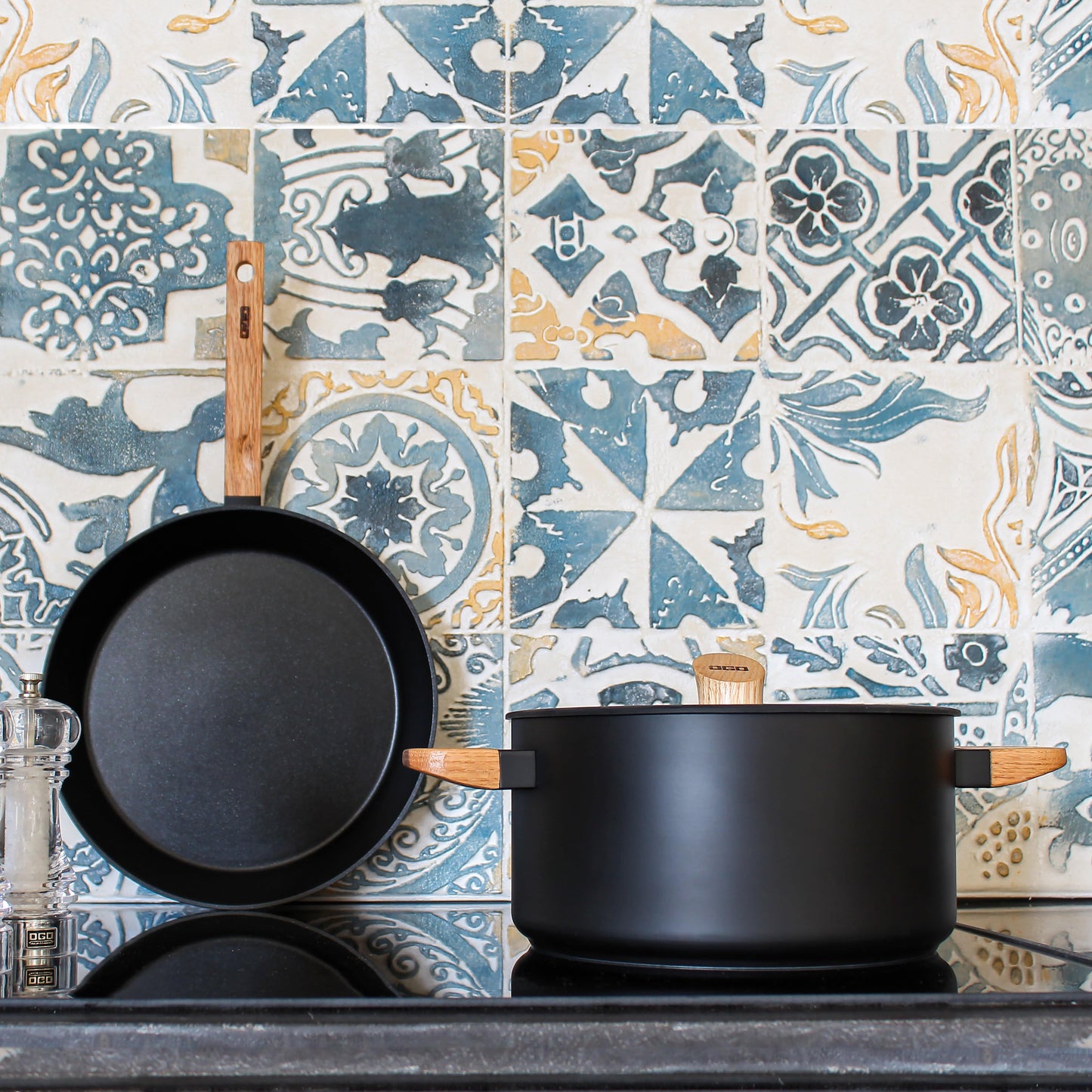 OGO Living Koekenpan Steelpan met houten handgrepen - 16 cm | Ector