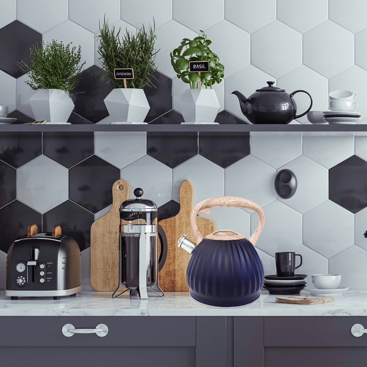 Promis Fluitketel Fluitketel Retro - 3L | Fabio