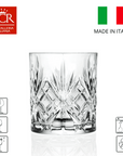 RCR - Cristalleria Italiana Glazen Whiskey- Waterglazen - 6-delige set - 31cl | Melodia