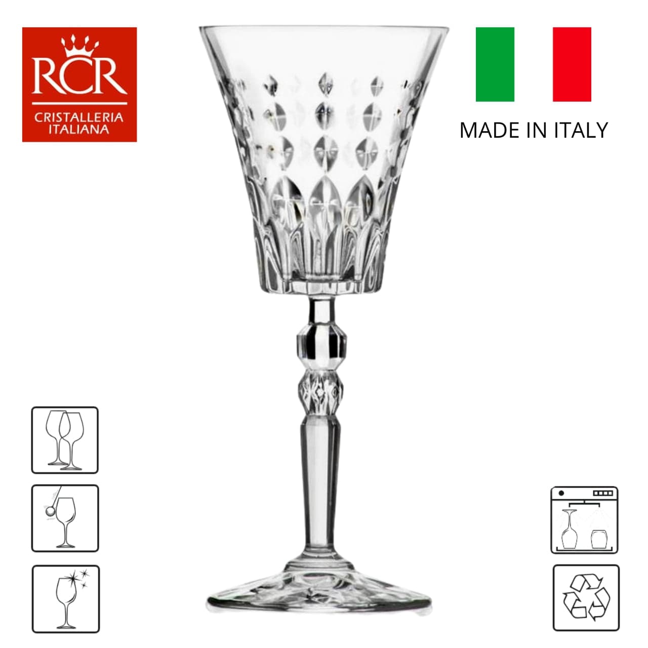 RCR - Cristalleria Italiana Glazen Witte wijnglazen - 6-delige set - 21cl | Marilyn