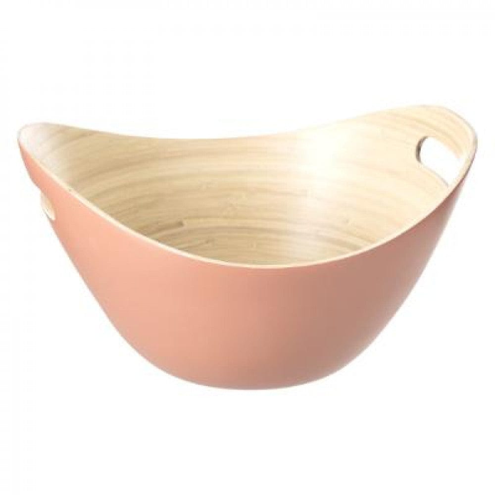 Secret De Gourmet Saladeschaal Saladeschaal bamboe 30cm - Roze