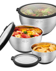Silbertahl Multikommen Multikommen met deksel - 3-delige set - RVS