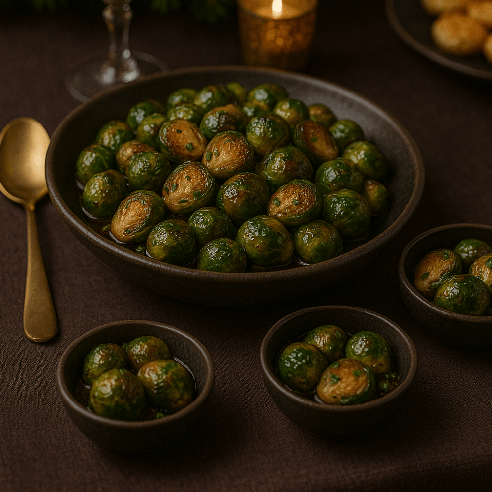 Geroosterde spruitjes met honing en balsamico