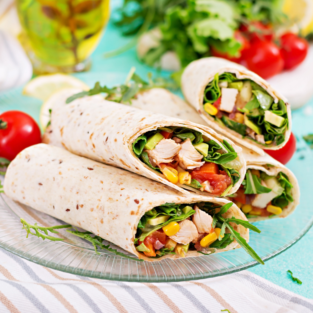 Wraps met kip en hummus: de perfecte strandlunch die koel blijft en niet kruimelt