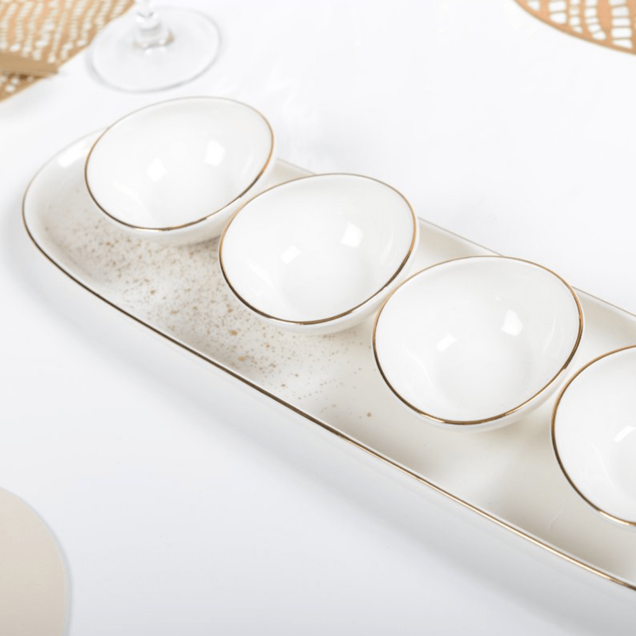 Aulica Kommetjes Snack- en tapasschaal - 5-delige set | White