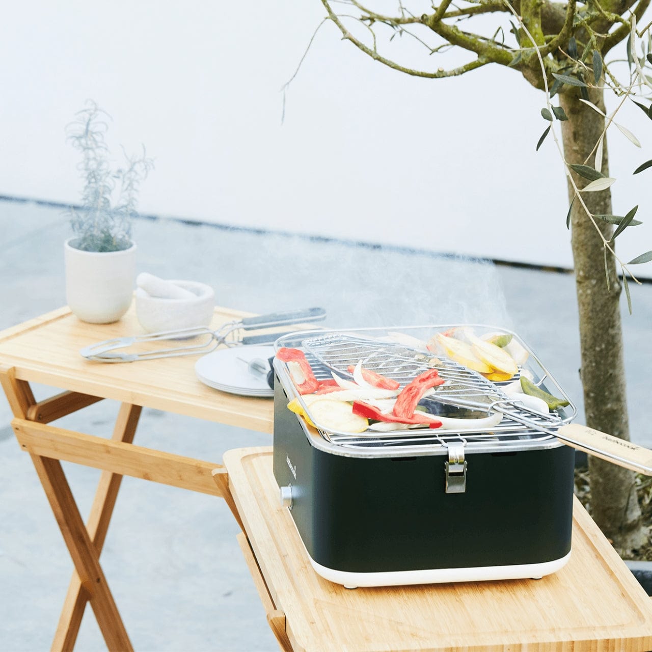 Benanoso Barbecue Tafelbarbecue - Army Green | Carlo