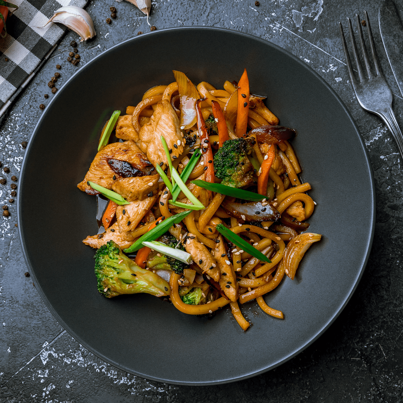 BergHOFF Wokpan Wokpan met deksel 28cm - 4,9L - Graphite | Leo