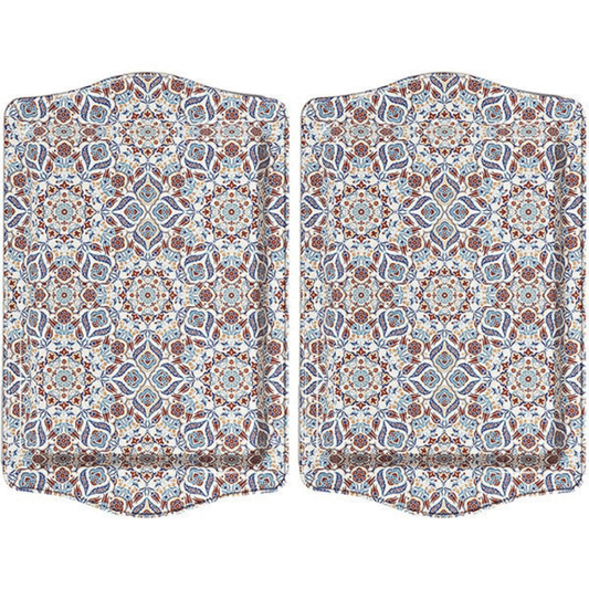 Bohoria Dienblad Dienblad met print - 2-delige set - 25×16cm | Marrakech