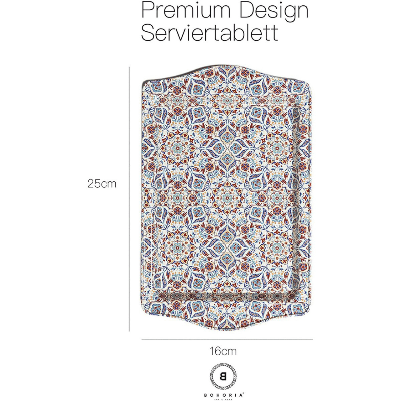 Bohoria Dienblad Dienblad met print - 2-delige set - 25×16cm | Marrakech