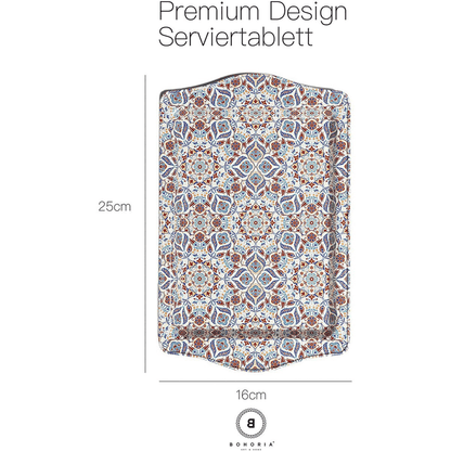 Bohoria Dienblad Dienblad met print - 2-delige set - 25×16cm | Marrakech