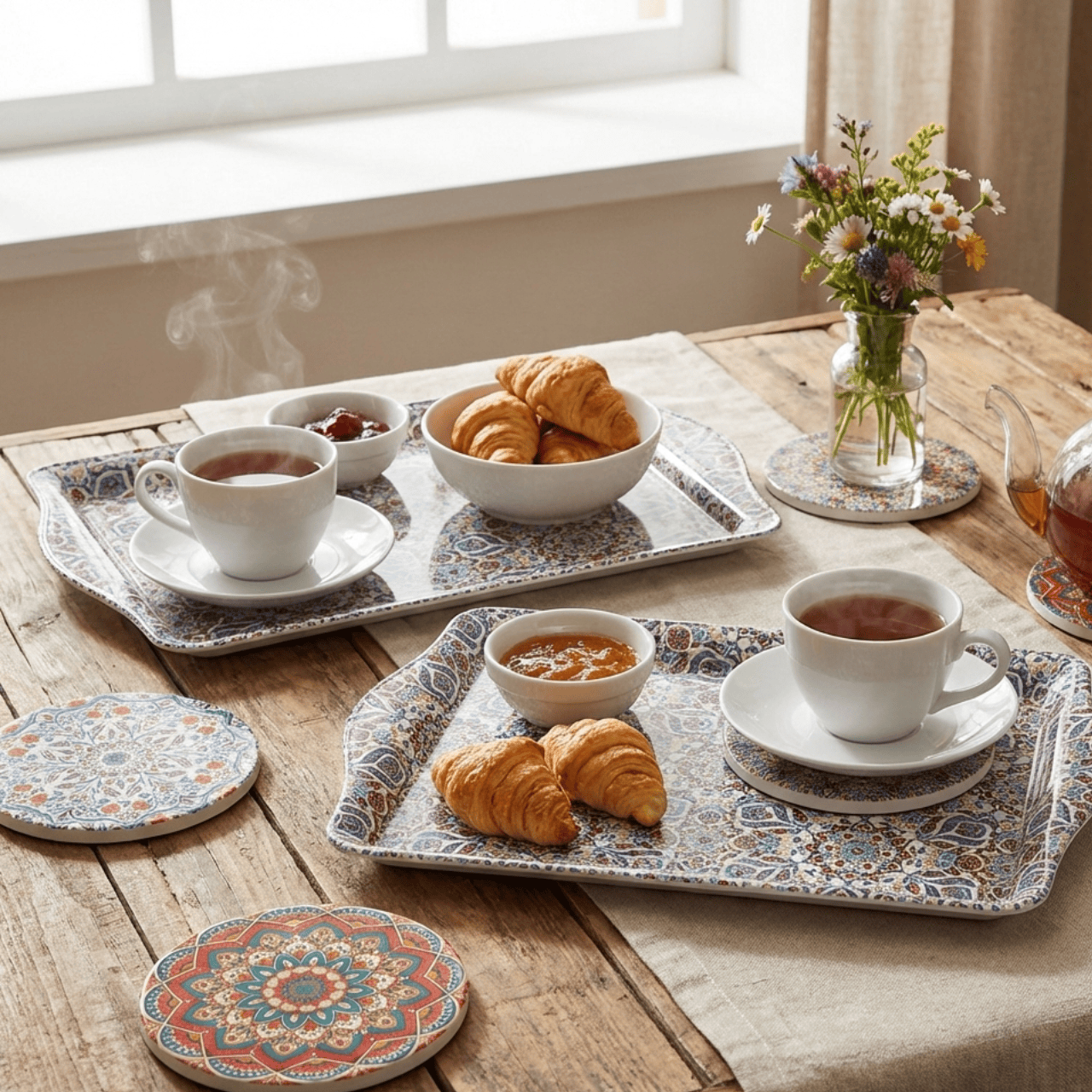 Bohoria Onderzetter en dienblad Tafelset – Onderzetters & Dienbladen | Marrakech
