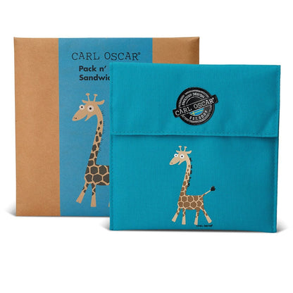 Carl Oscar Lunchbox kinderen Sandwich bag - Giraffe | Pack n' Snack