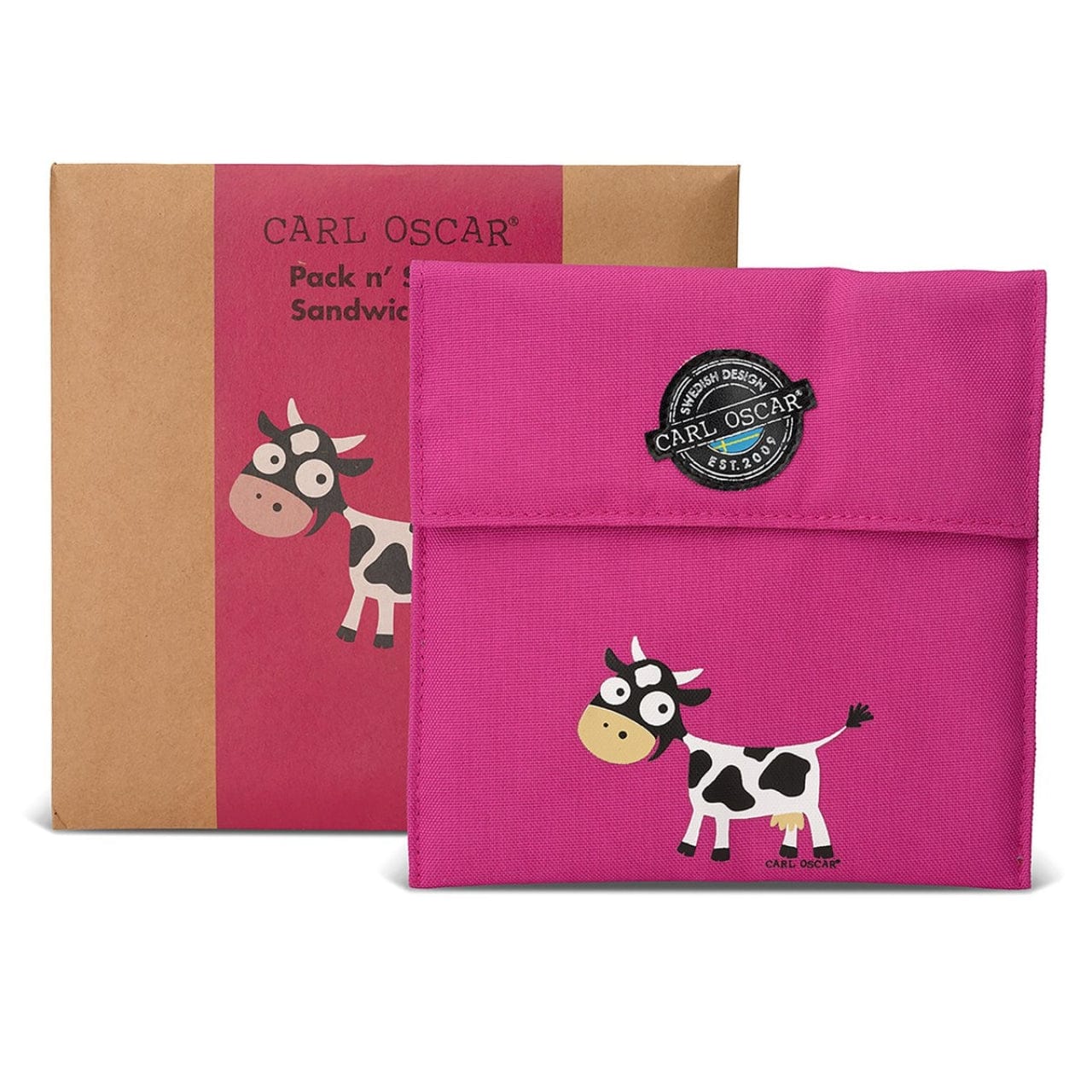 Carl Oscar Lunchbox kinderen Sandwich bag - Koe | Pack n' Snack