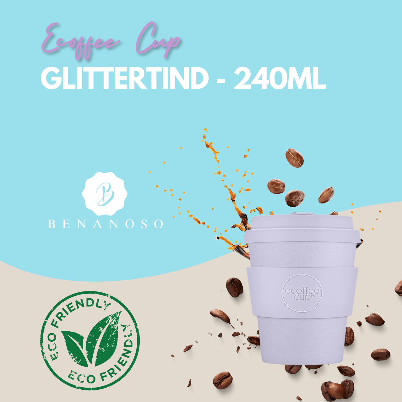 Ecoffee Cup To Go Koffie- en Theemokken Koffie- en theekop to go - 240ml | Glittertind