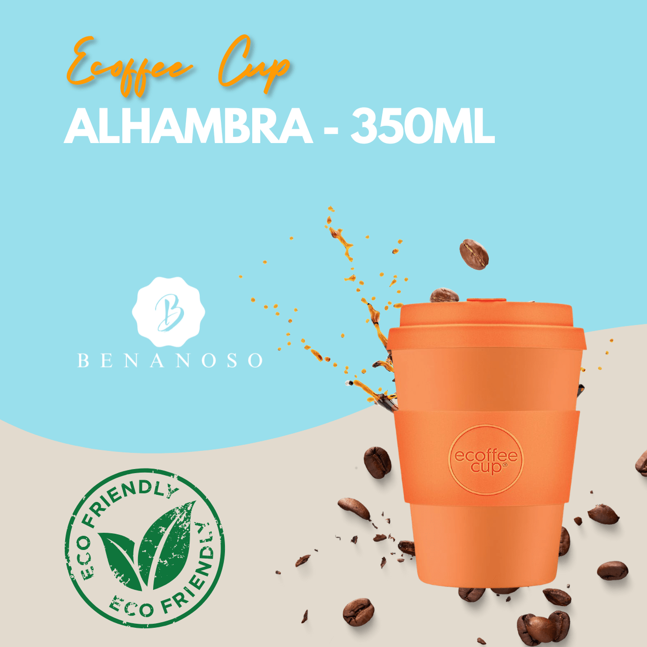 Ecoffee Cup To Go Koffie- en Theemokken Koffie- en theekop to go - 350ml | Alhambra