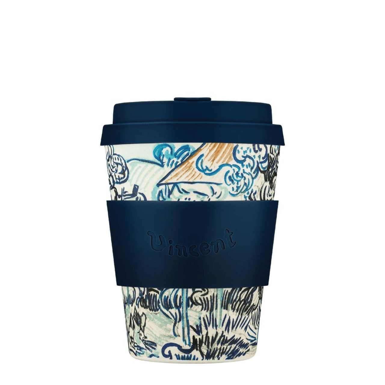 Ecoffee Cup To Go Koffie- en Theemokken Koffie- en theekop to go - 350ml | Van Gogh Oude wijngaard met boerin