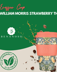 Ecoffee Cup To Go Koffie- en Theemokken Koffie- en theekop to go - 400ml | William Morris Strawberry Thief