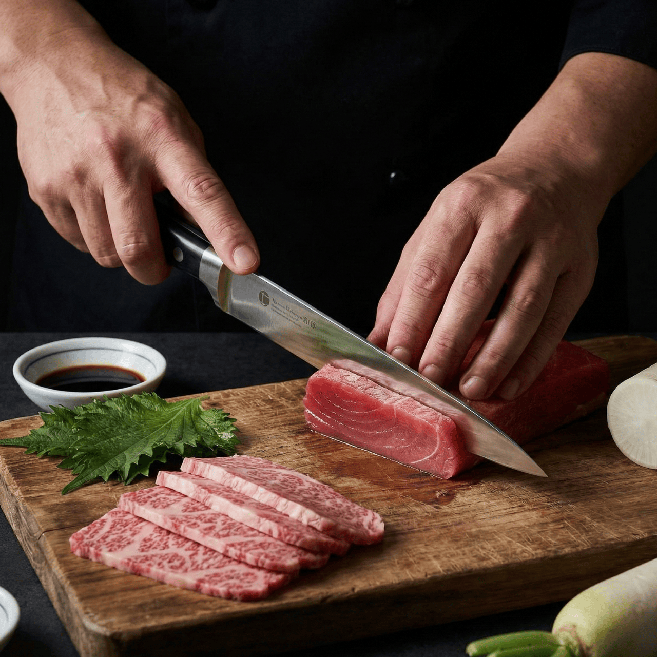 Ed Mahony Groentenmes Sashimi & Vleesmes| Izumi Ichiago