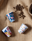 Home Deco Factory Koffie- en Theemokken Espressokopjes 4-delige set| Bloem