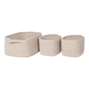 Opbergmanden Katoen Beige – Set 3-delig | Teixo