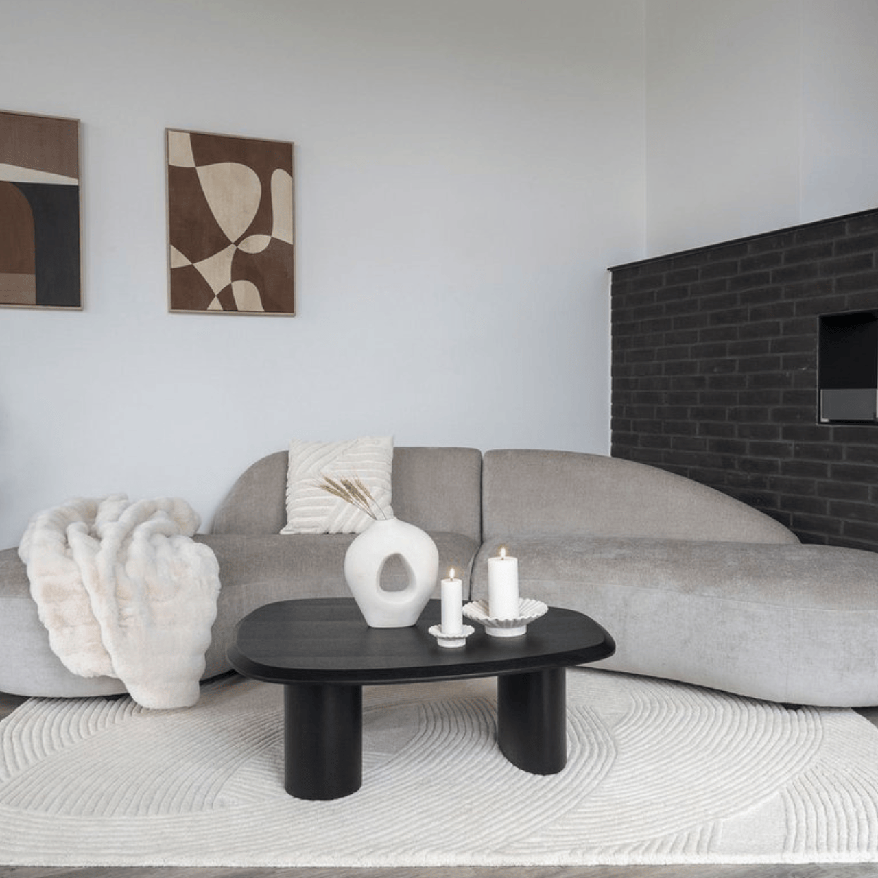 House Nordic Vaas Vaas - Organische keramiek - Wit - 27,8 cm