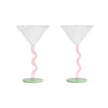 Champagneglazen - 2-delige set - 15cl | Coupe Curve Pink