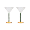 Champagneglazen - 2-delige set | Coupe Perle Green