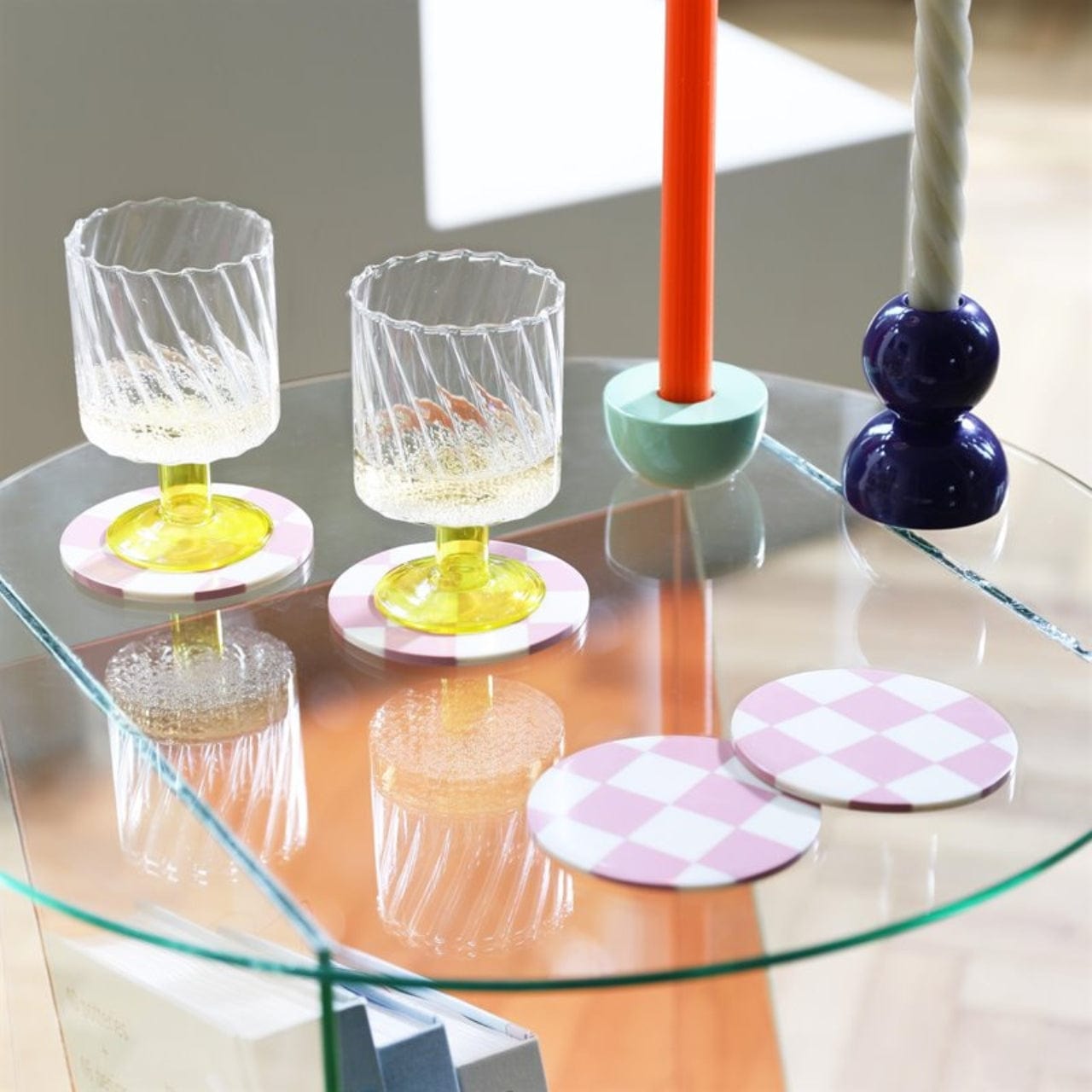 &klevering Champagneglazen Drinkglas - 2-delige set | Twirl Yellow