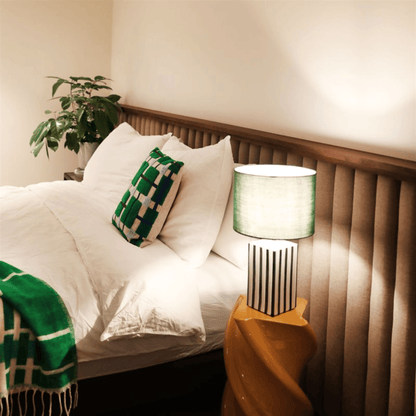 &klevering Lamp Keramische tafellamp met luxe kap – 43 cm | Streak