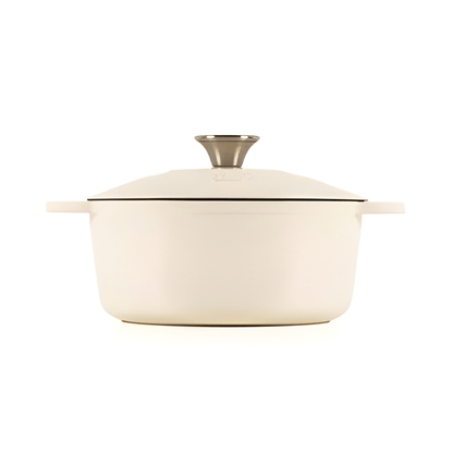 Lätt Home Braadpan Braadpan 22x10.5 cm – 3,35 L – Wit | Geëmailleerd Gietijzer