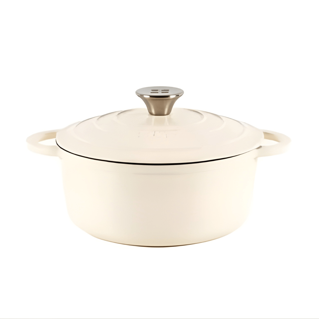 Lätt Home Braadpan Braadpan 22x10.5 cm – 3,35 L – Wit | Geëmailleerd Gietijzer