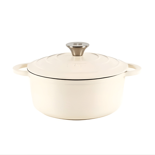 Lätt Home Braadpan Braadpan 22x10.5 cm – 3,35 L – Wit | Geëmailleerd Gietijzer