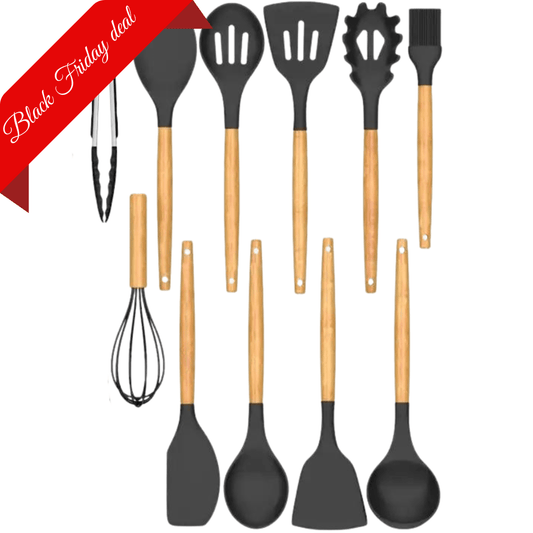 Maison Saar Keukengerei set Keukengerei set - 12-delig - Zwart | Noor