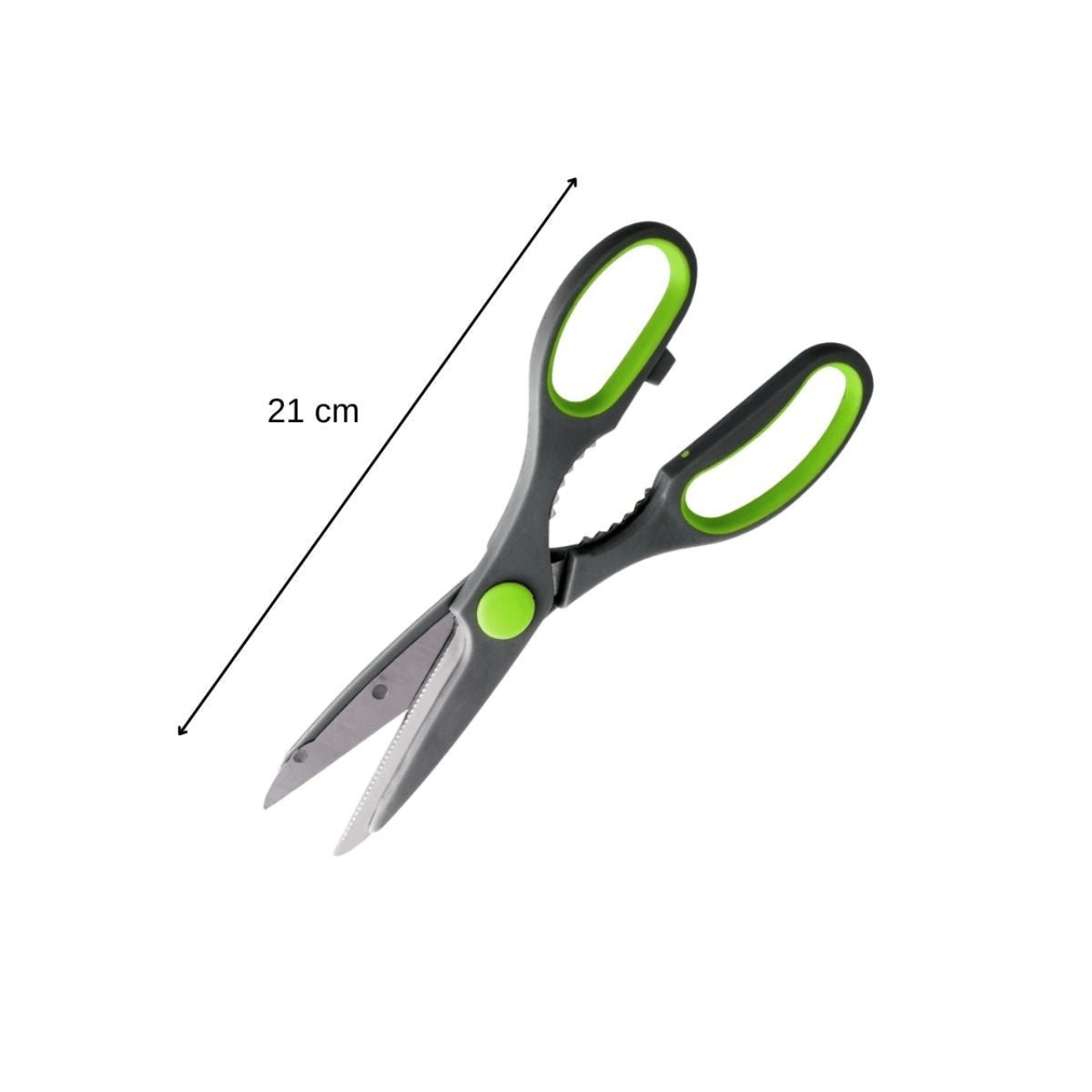 Nirosta Keukenschaar Keukenschaar 21 cm – RVS met geïntegreerde flesopener